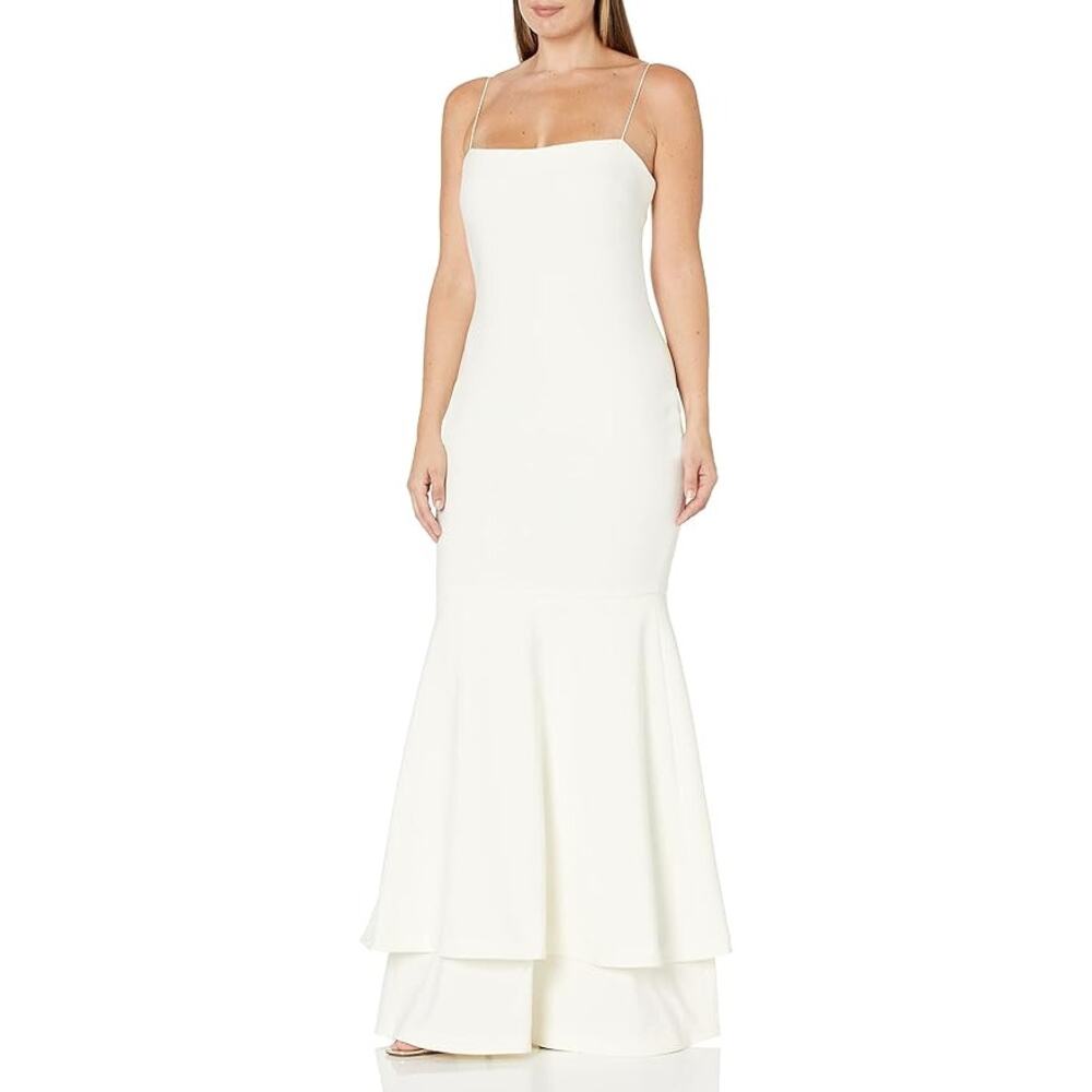 Revolve LIKELY Aurora Women's Maxi Mermaid Prom Gown White MSRP $398 Size 6 - Picture 5 of 9